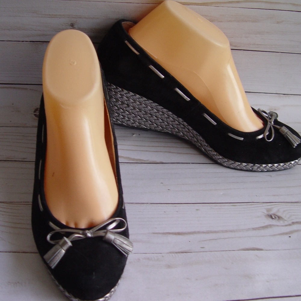 Ralph Lauren suede and leather peekaboo toe and we